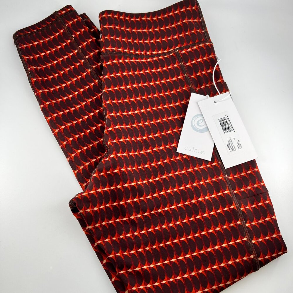 NWT Calme by Johnny Was Endurance High Waist 7/8 Legging with Pockets Size L